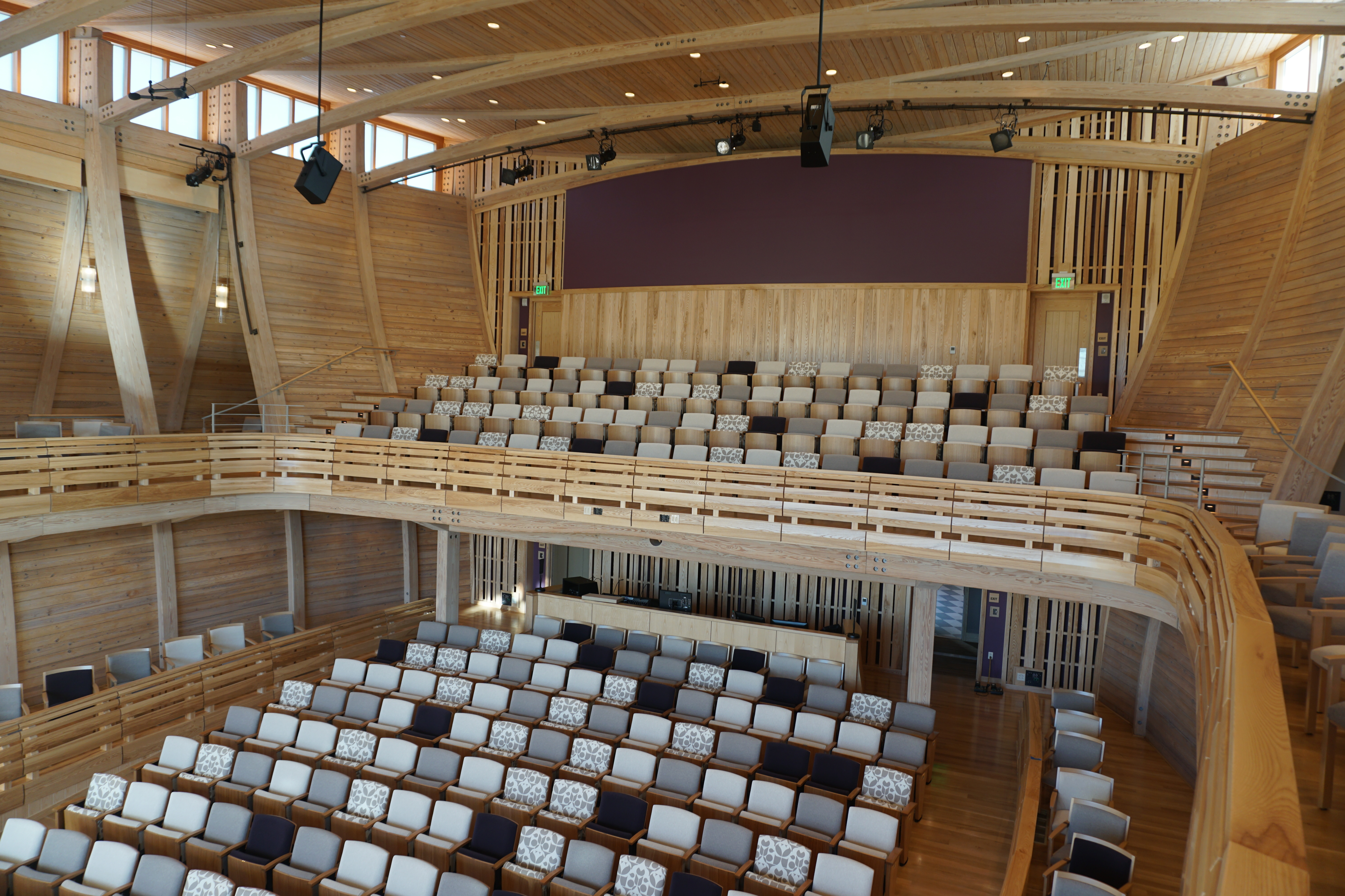 Groton Hill Music School — interior woodwork view 1